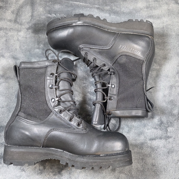 Belleville GORE-TEX Black Leather Military Engine Black Tactical Combat Boots 7R - Picture 1 of 12